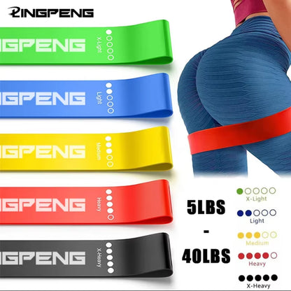 5 Different Resistance Bands Yoga Band Fitness Exercise Training Hip Tension Band Leg Squat Dance Elastic Loop Stretch Band